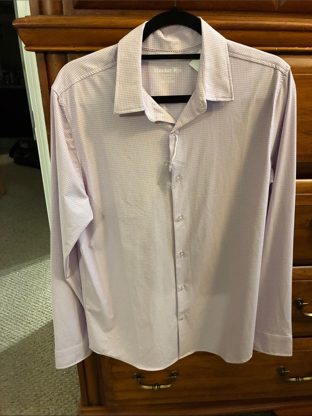 Hawker Rye Men's Light Lavender Dress Shirt - Tailored Button-Down - Picture 1 of 6
